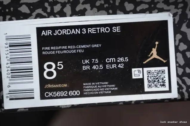 Cheap LUCY Air Red CK5692-600 Cement Jordan 3 0430